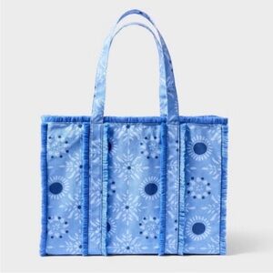 Roller Rabbit Blue Medallion Fringe Tote